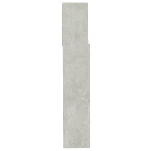 Sengegavl med opbevaring 200x19x103,5 cm betongrå