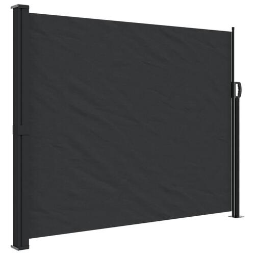 Sidemarkise 160x500 cm sammenrullelig sort