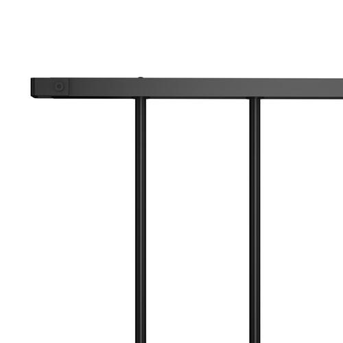 Hegnspanel 1,7 x 1 m pulverlakeret stål sort