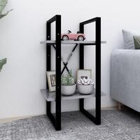 Bogreol med 2 hylder 40x30x70 cm konstrueret træ betongrå