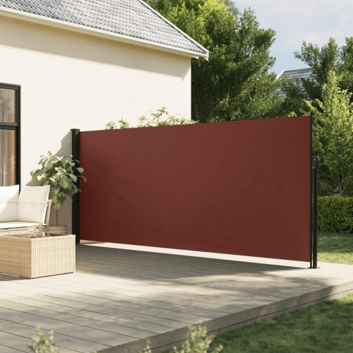 Sidemarkise 160 × 500 cm - sammenrullelig, brun