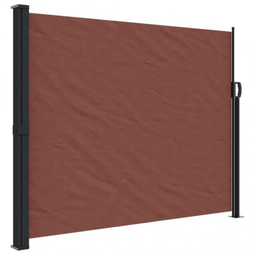 Sidemarkise 160 × 500 cm - sammenrullelig, brun