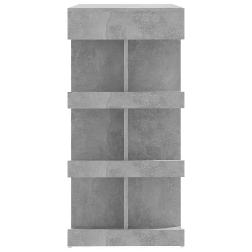 Barbord m. opbevaringsstativ 100x50x101,5 cm spånplade betongrå
