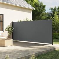 Sidemarkise 160x500 cm sammenrullelig antracitgrå