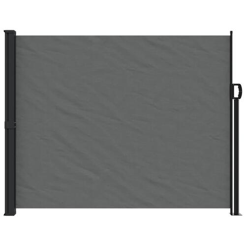 Sidemarkise 160x500 cm sammenrullelig antracitgrå