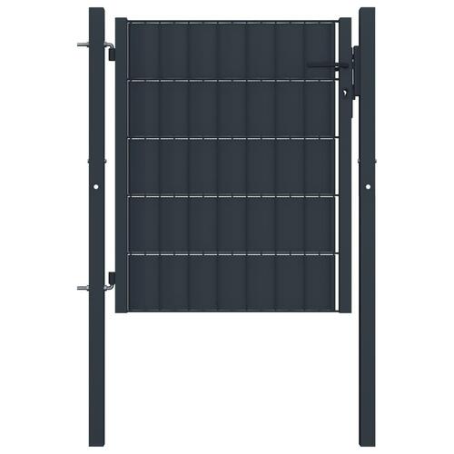 Hegnslåge 100x81 cm PVC og stål antracitgrå