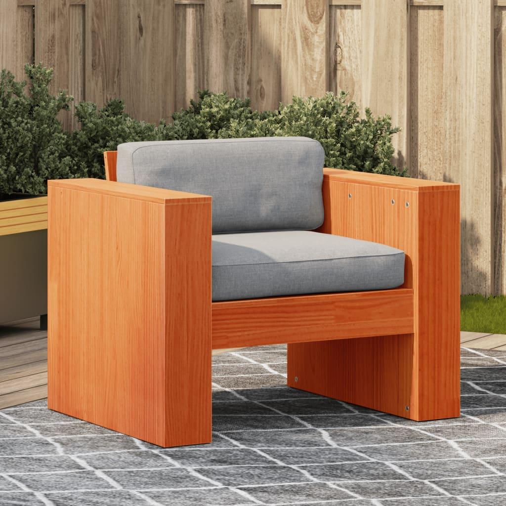 Sofastol til haven 79x60x62 cm massivt fyrretræ gyldenbrun