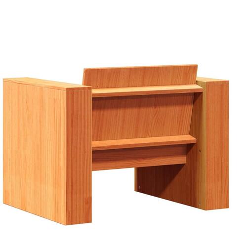 Sofastol til haven 79x60x62 cm massivt fyrretræ gyldenbrun