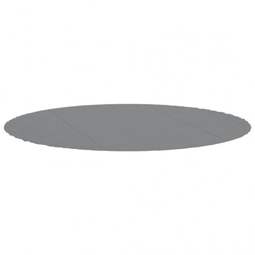 Poolunderlag Ø306 cm i polyester-geotekstil - lysegrå