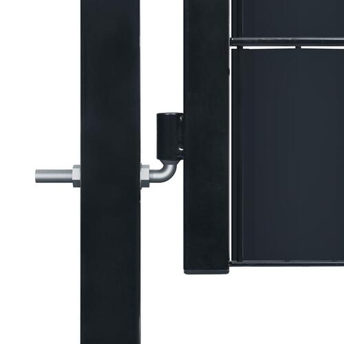Hegnslåge 100x164 cm PVC og stål antracitgrå