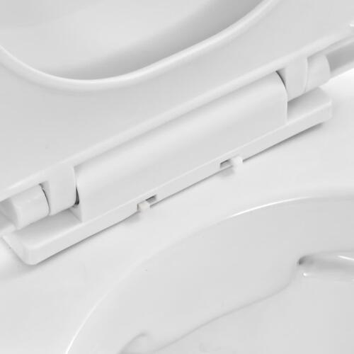 Væghængt toilet uden kant keramik hvid