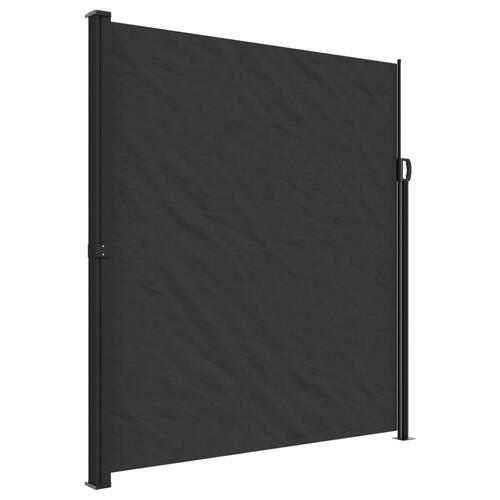 Sidemarkise 220x500 cm sammenrullelig sort