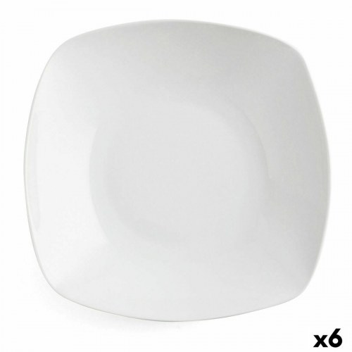 Novo Vinci dyb tallerken - keramik, hvid, 20,5 cm (6 stk.)