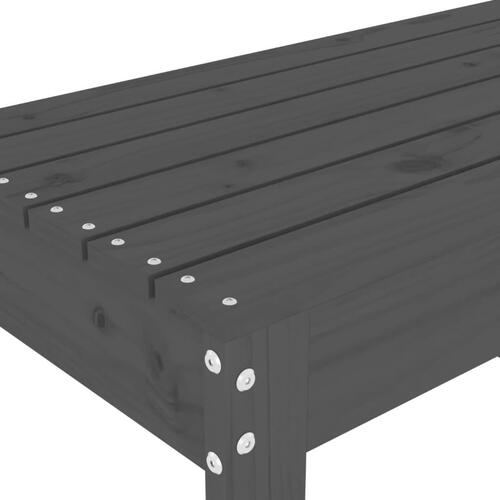 Havebænk 80x38x45 cm massivt fyrretræ grå