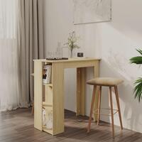Barbord med hylde 102x50x103,5 cm konstrueret træ sonoma-eg