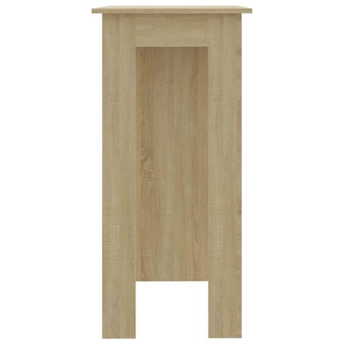 Barbord med hylde 102x50x103,5 cm konstrueret træ sonoma-eg