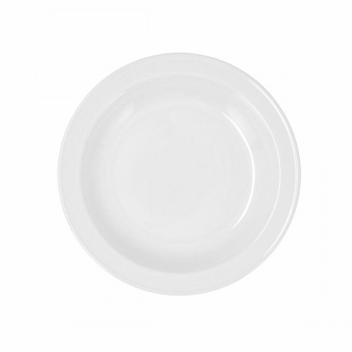 Bidasoa Glacial dyb tallerken i hvid keramik 23 cm - 6 stk.