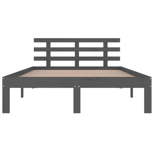 Sengeramme 150x200 cm King Size massivt fyrretræ grå