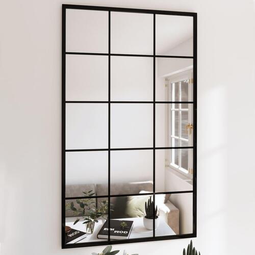Vægspejl 3 stk. 100x60 cm metal sort