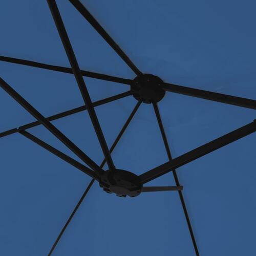Parasol m. dobbelt parasoldug 449x245 cm azurblå