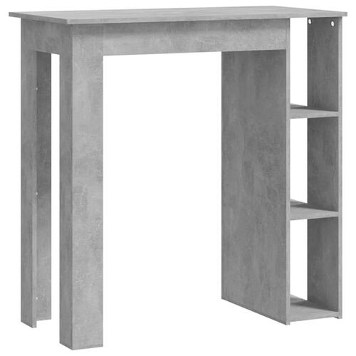 Barbord med hylde 102x50x103,5 cm konstrueret træ betongrå