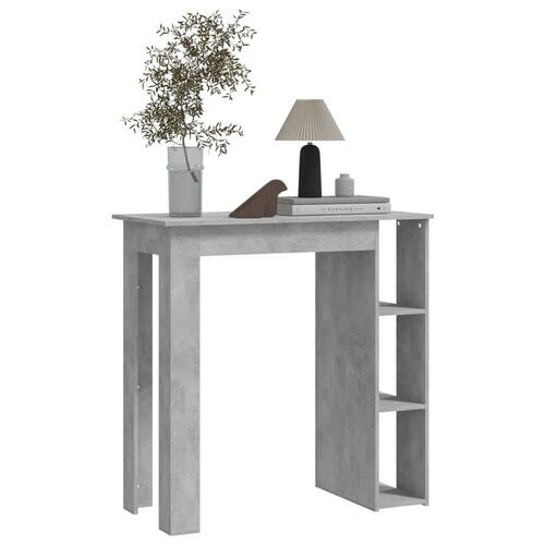 Barbord med hylde 102x50x103,5 cm konstrueret træ betongrå