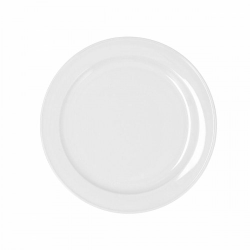 Bidasoa Glacial flad middagstallerken, hvid keramik, Ø 24 cm (6 stk)