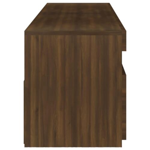 Tv-borde 2 stk. med LED-lys 75x35x40 cm brun egetræsfarve
