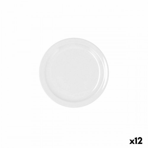 Bidasoa Glacial brødtallerken i keramik, hvid Ø16 cm - 12 stk.