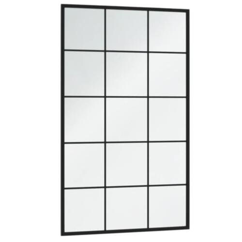 Vægspejl 4 stk. 100x60 cm metal sort