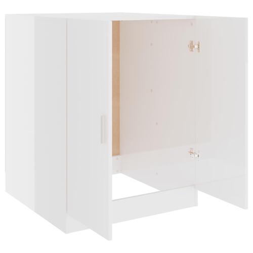 Vaskemaskineskab 71x71,5x91,5 cm hvid højglans