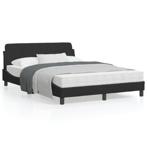 Sengeramme uden madras Sort 120x200 cm Fløjl