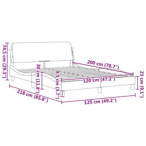 Sengeramme uden madras Sort 120x200 cm Fløjl