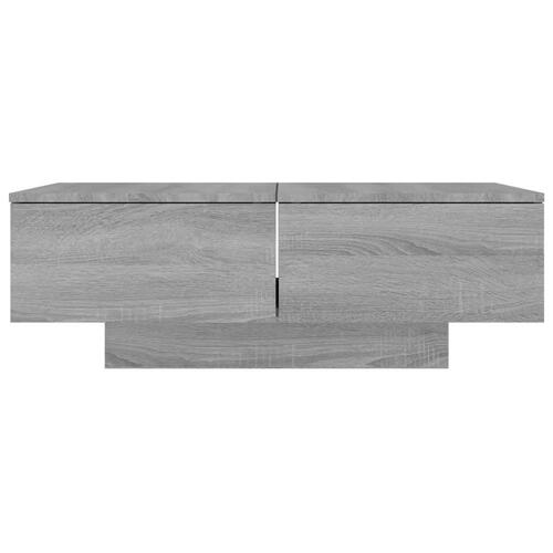 Sofabord 90x60x31 cm konstrueret træ grå sonoma-eg