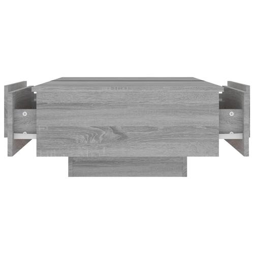 Sofabord 90x60x31 cm konstrueret træ grå sonoma-eg