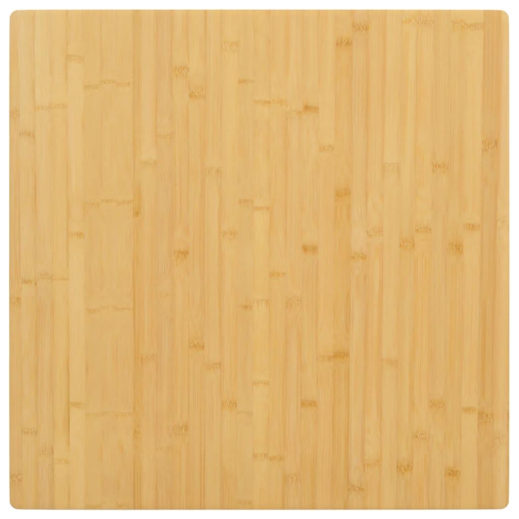 Bordplade 80x80x2,5 cm bambus