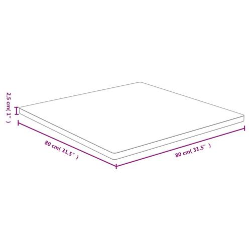 Bordplade 80x80x2,5 cm bambus