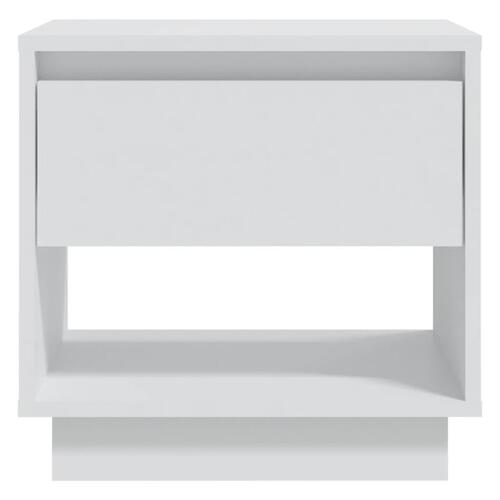 Sengebord 45x34x44 cm konstrueret træ hvid