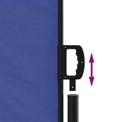 Sammenrullelig sidemarkise 140 × 600 cm - blå
