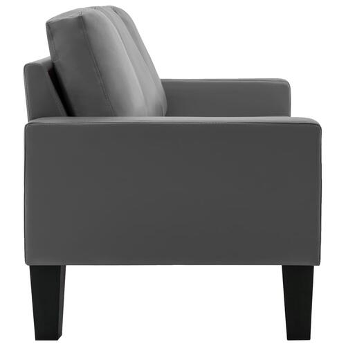 3-personers sofa kunstlæder grå
