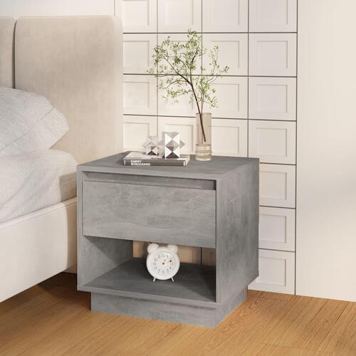 Sengeborde 2 stk. 45x34x44 cm konstrueret træ betongrå