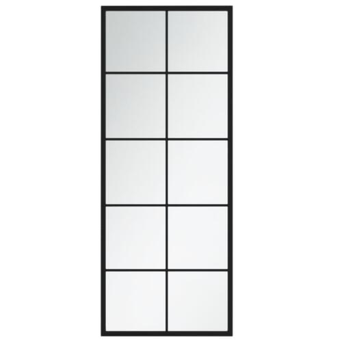 Vægspejl 2 stk. 100x40 cm metal sort