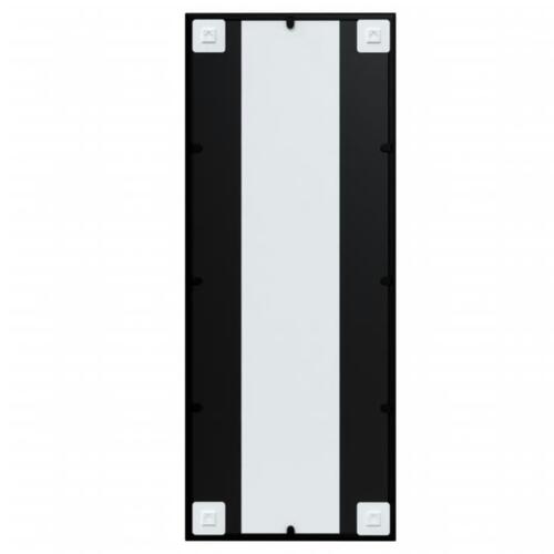 Vægspejl 2 stk. 100x40 cm metal sort