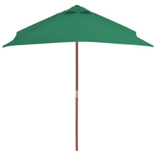 Parasol 150x200 cm træstang grøn