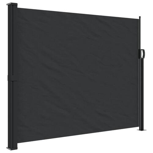 Sammenrullelig sidemarkise 160 x 600 cm sort
