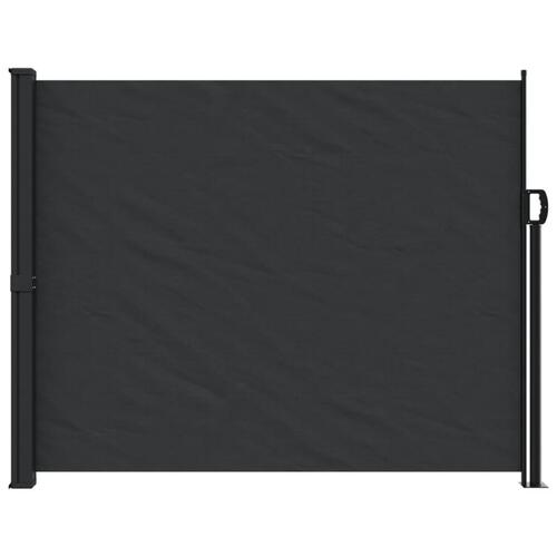 Sammenrullelig sidemarkise 160 x 600 cm sort