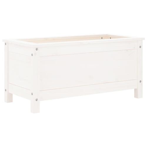 Plantekasse 82,5x40x39 cm massivt fyrretræ hvid