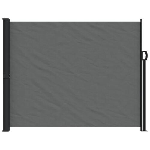 Sammenrullelig sidemarkise 160 x 600 cm antracitgrå