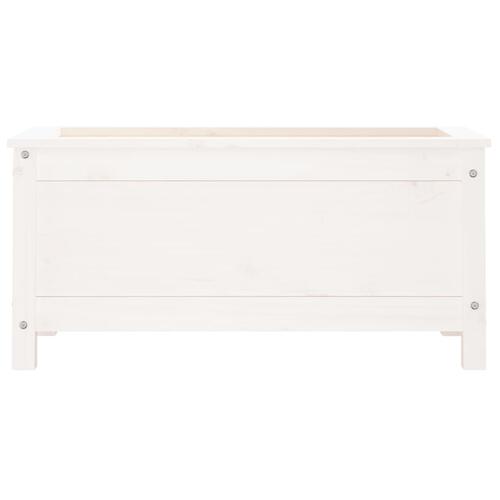 Plantekasse 82,5x40x39 cm massivt fyrretræ hvid