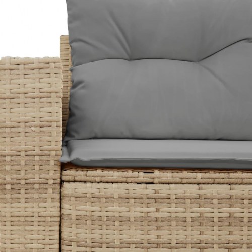 2-personers havesofa i polyrattan - beige
